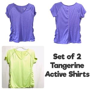 🍍3/$22 TWO TANGERINE active shirts mesh sides